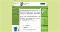 Desktop Screenshot of katzennamen.namen-verzeichnis.de