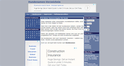 Desktop Screenshot of hundenamen.namen-verzeichnis.de