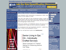 Tablet Screenshot of hundenamen.namen-verzeichnis.de