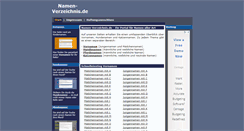 Desktop Screenshot of namen-verzeichnis.de