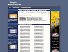Tablet Screenshot of namen-verzeichnis.de